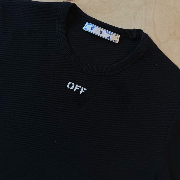 Off White Basic Ribbed Shirt - Picture 3 of 8